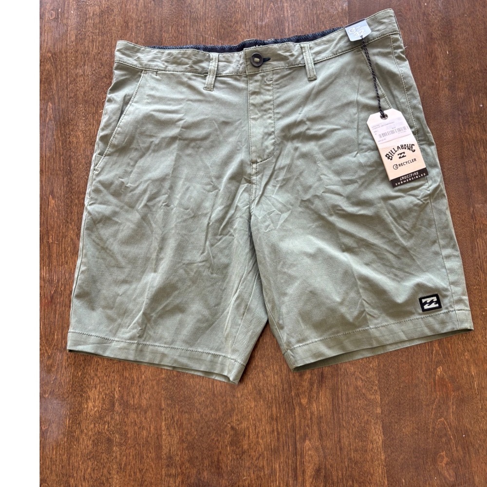 Billabong Crossfire Submersible Hybrid Shorts Sage Green Mens 32 NEW